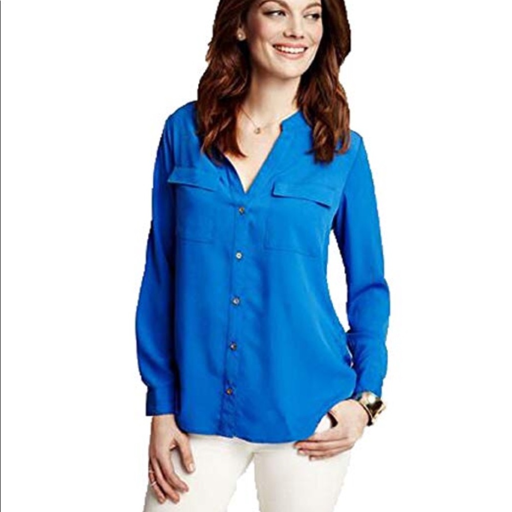 Fylo - roll- Tab Sleeve Blouse (A2 - Picture 1 of 8